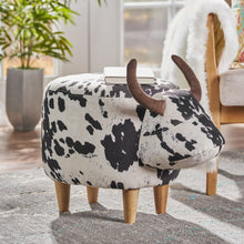 Load image into Gallery viewer, Cow Shaped Ottoman Footstool