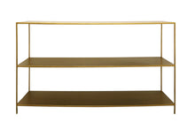 Load image into Gallery viewer, Iron Console Table With Shelves - Brass