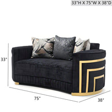 Load image into Gallery viewer, Soledad - Loveseat - Black