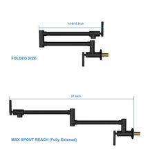 Load image into Gallery viewer, Modern Design Wall Mount Pot Filler Faucet Folding Stretchable