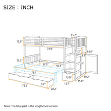 Load image into Gallery viewer, Bunk Bed, Convertible Bottom Bed, Storage Shelves And Drawers
