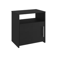 Load image into Gallery viewer, 19.9" x 13.4" x 23.1" Faux Wood Nightstand With Storage - Black
