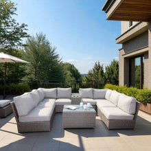 Load image into Gallery viewer, Comfortable Modern Patio Rattan Sectional Set With Cushions
