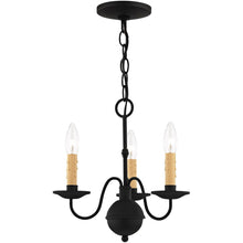 Load image into Gallery viewer, Three Light Dimmable Chandelier With Shades - Black