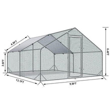Load image into Gallery viewer, Large Metal Chicken Coop, Walk In Poultry Cage Hen Run House Rabbits Habitat Cage Spire Shaped Coop With Waterproof And Anti Ultraviolet Cover
