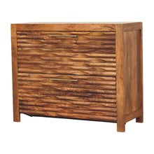 Load image into Gallery viewer, Round Accent Cabinet With Two Drawers (738393) - Brown