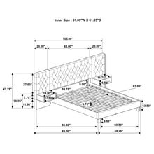 Load image into Gallery viewer, Kiah - Platform Bed With Floating Nightstands