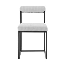 Load image into Gallery viewer, Upholstered Polyester Open Back Dining Side Chairs (Set of 2) - Pearl Silver
