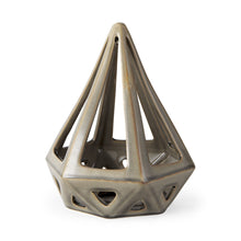 Load image into Gallery viewer, Crackle Glaze Conical Sculpture - Khaki