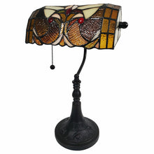 Load image into Gallery viewer, Candlestick Table Lamp With Beige Dome Shade - Dark Brown