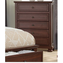 Load image into Gallery viewer, 1 Piece Tall Chest, 5 Drawer Storage Bedroom Furniture - Brown / Cherry