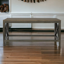 Load image into Gallery viewer, Cross Metal Coffee Table - Pewter