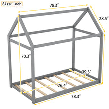 Load image into Gallery viewer, Wooden House Shaped Bed