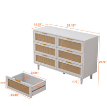 Load image into Gallery viewer, 6 Drawer Storage Modern Cabinet For Bedroom