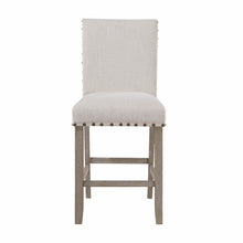 Load image into Gallery viewer, 26" Wood And Fabric Counter Height Bar Chair - White / Natural