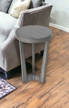 Load image into Gallery viewer, 24" Manufactured Wood Round End Table - Gray