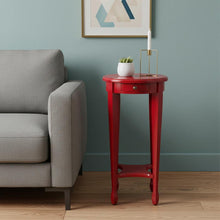 Load image into Gallery viewer, Manufactured Wood Oval End Table With Shelf - Red