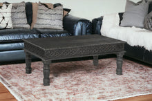 Load image into Gallery viewer, Solid Wood Distressed Coffee Table - Black