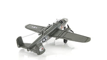 Load image into Gallery viewer, Hand Painted c1941 North American B-25 Mitchell Bomber Model Airplane - Gray / White