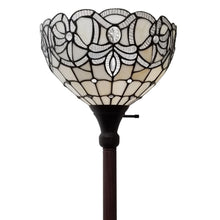 Load image into Gallery viewer, Traditional Shaped Floor Lamp With Brown Stained Glass Bowl Shade - Brown