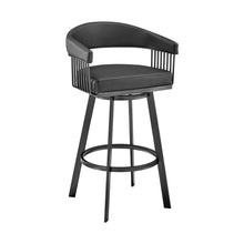 Load image into Gallery viewer, 34" Swivel Low Back Counter Height Bar Chair - Black
