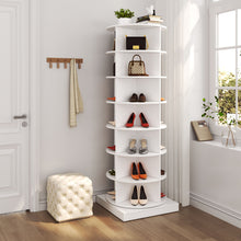 Load image into Gallery viewer, New 360 Rotating Shoe Cabinet 7 Layers Holds Up To 28 Paris Of Shoes