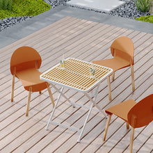 Load image into Gallery viewer, 4 Piece Set Of Single Chairs With A Folding Square Table