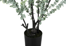 Load image into Gallery viewer, 44" Tall, Artificial Plant, Eucalyptus Tree, Indoor, Faux, Fake, Floor, Greenery, Potted, Real Touch, Decorative - Green / Black