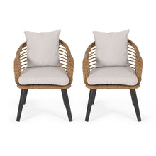 Load image into Gallery viewer, Outdoor Accent Chair With Aluminum Frame And Rattan Seating