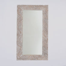 Load image into Gallery viewer, Handcarved Rectangle Mirror Accent With 3mm Glass - Antique White