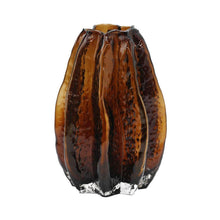 Load image into Gallery viewer, Textured Wavy Table Vase - Burnt Umber / Burnt Umber