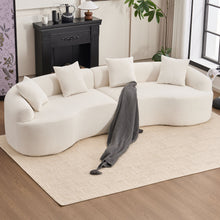 Load image into Gallery viewer, 4 Seater Sofa With Fabric, 30D, 60 Hardness Full Sponge, 4 Pillow For Living Room, Home Furniture Sleeper Sectional Sofa For Apartment