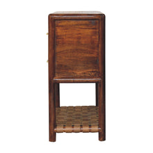 Load image into Gallery viewer, 32" Solid Wood Two Drawer Nightstand With Leather Shelf - Brown