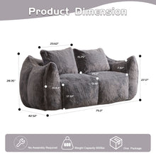 Load image into Gallery viewer, Giant Bean Bag Couch, Ultra Soft Fluffy Loveseat For Living Room
