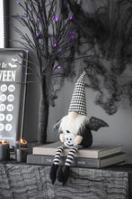 Load image into Gallery viewer, Sitting Gnome With Wings & Plaid Hat, For Halloween Decor