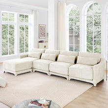 Load image into Gallery viewer, Stylish Sofa With Ottoman And Lumbar Pillows, Ergonomic Design