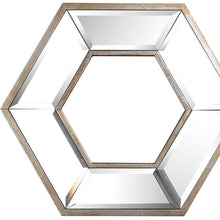Load image into Gallery viewer, 12" Hexagon Wall Mounted Accent Mirror - Silver