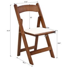 Load image into Gallery viewer, Solid Wood Upholstered Folding Chair Set, Dining Room (Set of 4)