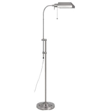 Load image into Gallery viewer, Adjustable Traditional Shaped Floor Lamp With Nickel Square Shade - Nickel