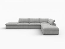 Load image into Gallery viewer, Two Piece Living Room Set Blend Modular Sofa With Ottoman Storage - Light Gray