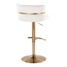 Load image into Gallery viewer, Cinch - Glam / Art Deco Adjustable Barstool With Swivel With Rounded T Footrest (Set of 2)
