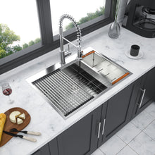 Load image into Gallery viewer, Drop In Kitchen Sink Stainless Steel 16 Gauge