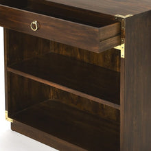 Load image into Gallery viewer, Two Tier Bookcase With A Drawer - Dark Brown