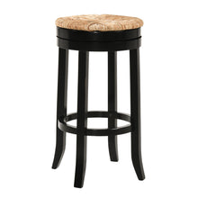 Load image into Gallery viewer, Swivel Backless Bar Height Chair With Footrest 30" - Natural and Black