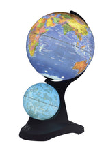 Load image into Gallery viewer, Poly Dual Globe - Blue / Black