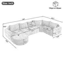 Load image into Gallery viewer, U-Shaped Oversized Modular Cloud Sectional Sofa With Deep Seat For Living Room