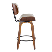 Load image into Gallery viewer, Lombardi - Mid-Century Modern Fixed Height Counter Stool With Swivel With Round Footrest (Set of 2)