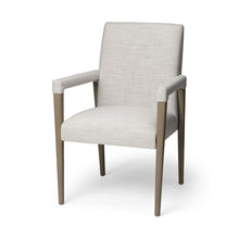 Load image into Gallery viewer, Upholstered Fabric King Louis Back Dining Arm Chair - Cream