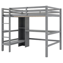 Load image into Gallery viewer, Loft Bed With Built In Desk And Multifunction Shelves