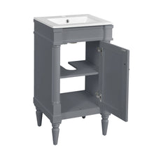 Load image into Gallery viewer, Bathroom Vanity With Sink, Storage Cabinet With Door, Drop In Sink, Compact Freestanding Design